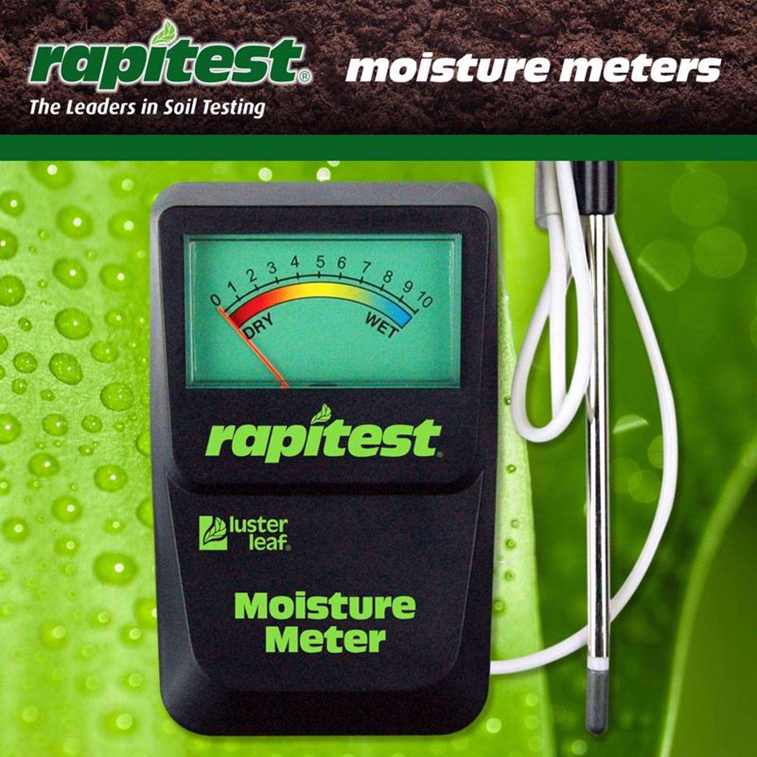 Soil Moisture Meter, Plant Moisture Monitor for Garden, Lawn, Farm, Indoor and Outdoor, Green, No Battery Required