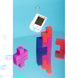 Fizz Tetris Key Ring Arcade Game White