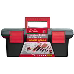 Apollo Tools Household Tool Kit Red 53 pc.