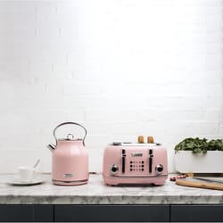 Haden Pink Retro Stainless Steel 1.7 L Electric Tea Kettle