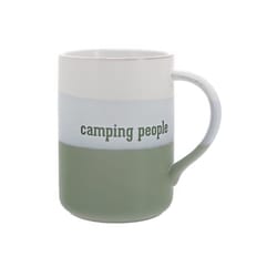 Pavilion We People 18 oz White/Green BPA Free Camping Mug