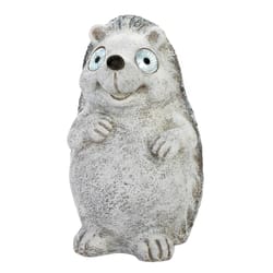 Summerfield Terrace Gray Polyresin 12 in. H X 8 in. L X 8.5 in. W Hedgehog Solar Statue
