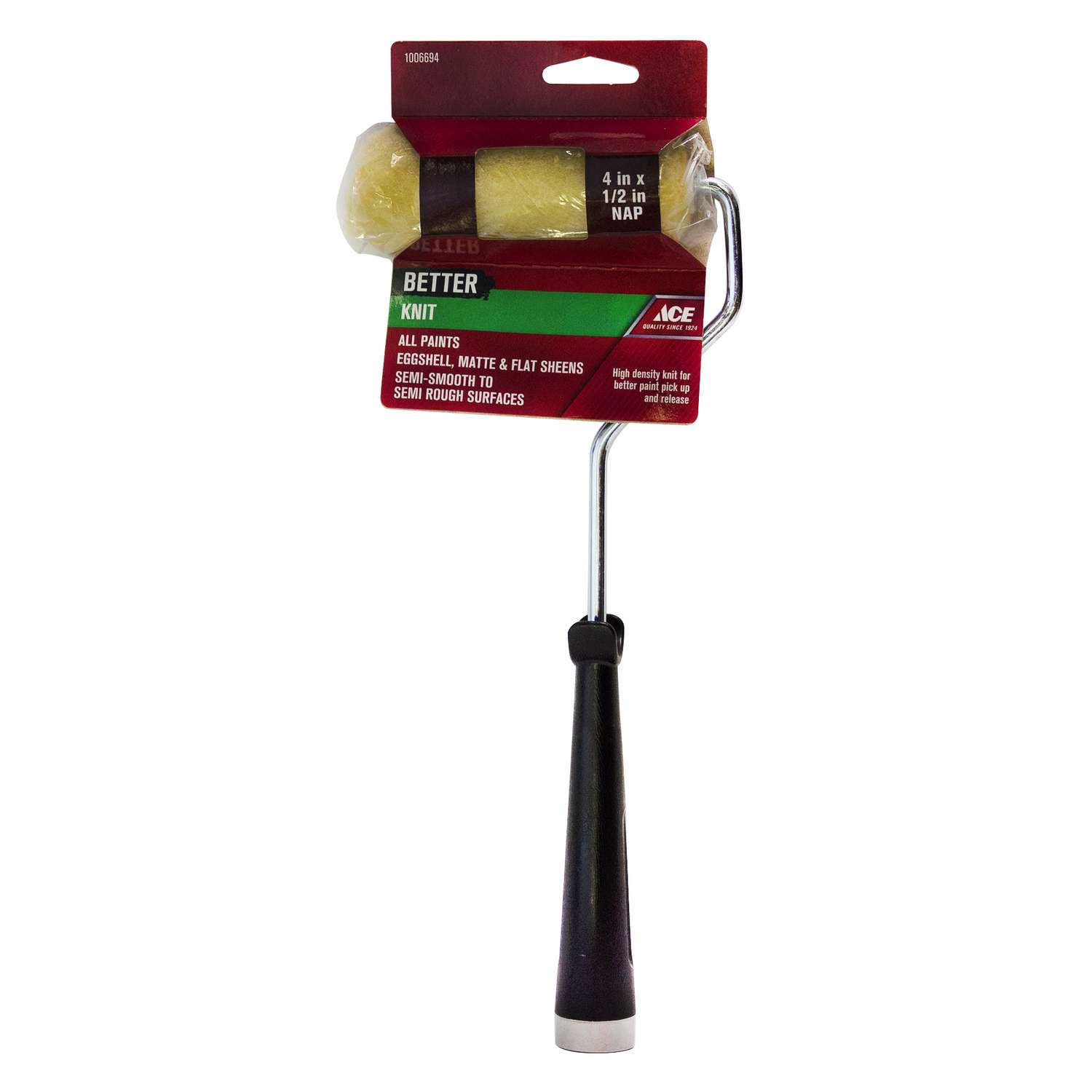 Ace Better Knit 4 in. W x 1/2 in. Mini Paint Roller with Frame 1 pk