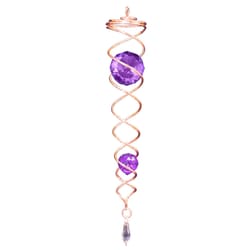 Spinfinity Designs Multi-color Stainless Steel 13.62 in. Copper/Purple Twister Outdoor Spinner