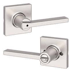 Kwikset Casey Square Satin Nickel Privacy Lever Right or Left Handed