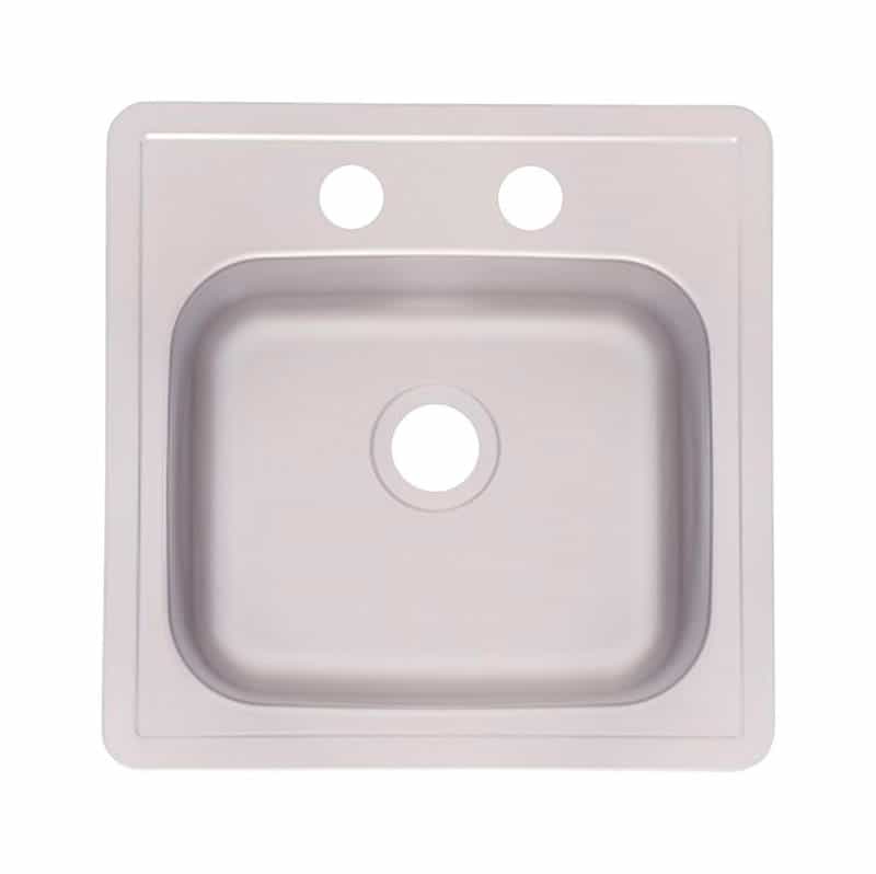 Kindred Stainless Steel Top Mount 15 In W X 15 In L One Bowl Bar