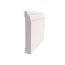 Alexandria Moulding 7/16 in. H X 3 1/4 in. W X 8 ft. L Paintable White PVC Baseboard
