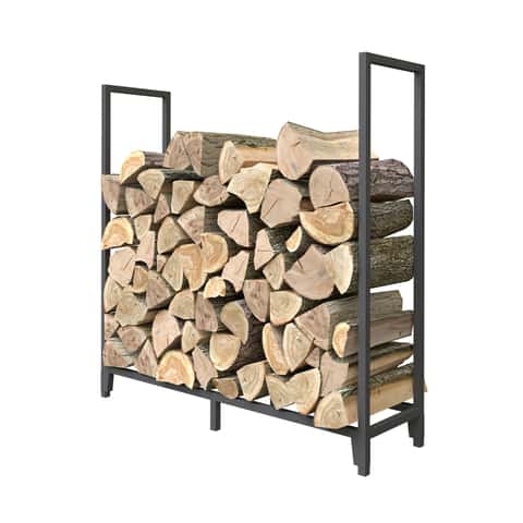 Panacea Products 4867289 Black Powder Coated Steel Log Rack Panacea Products 4867289 Black Powder Coated Steel Log Rack