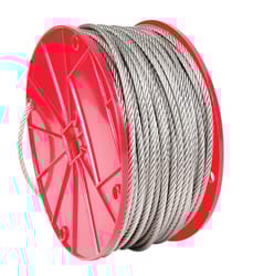 Campbell 2018-03-16 in. D X 250 ft. L Electro-Polish Stainless Steel Cable