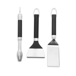 Weber Portable Stainless Steel Black/Silver Griddle Tool Set