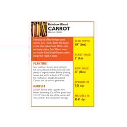 Lake Valley Seed Carrot Rainbow Hybrid Seeds