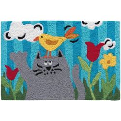 Jellybean 20 in. W X 30 in. L Multi-Color Odd Couple Polyester Accent Rug