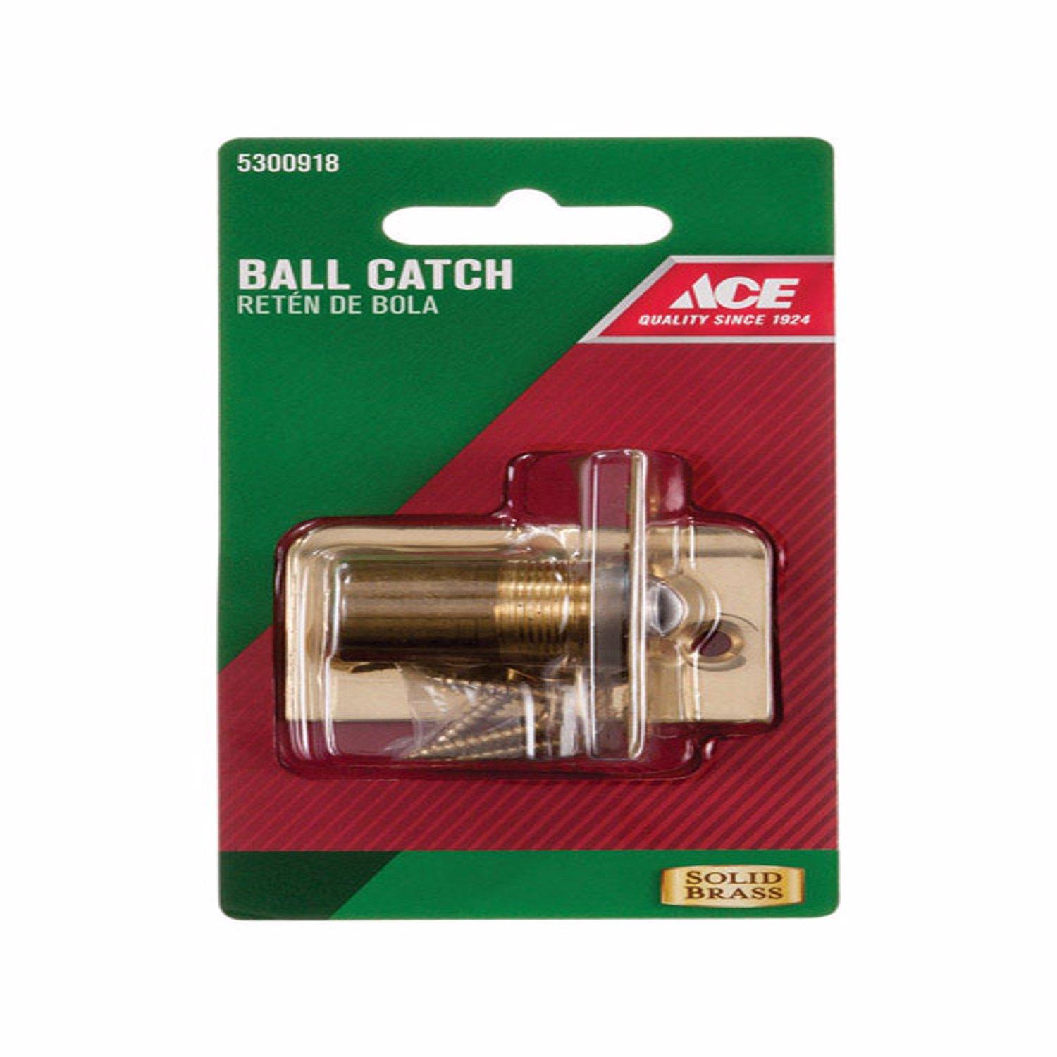 Ace 1 in. H X 1 in. W X 2.1 in. D Brass Ball Catch - 01-3004-225 - Cabinet Hardware  sku 01-3004-225
