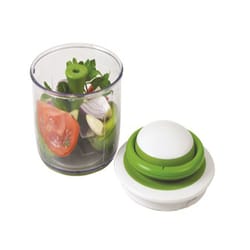 Chef'n VeggiChop Clear/Green Plastic/Stainless Steel Vegetable Cutter