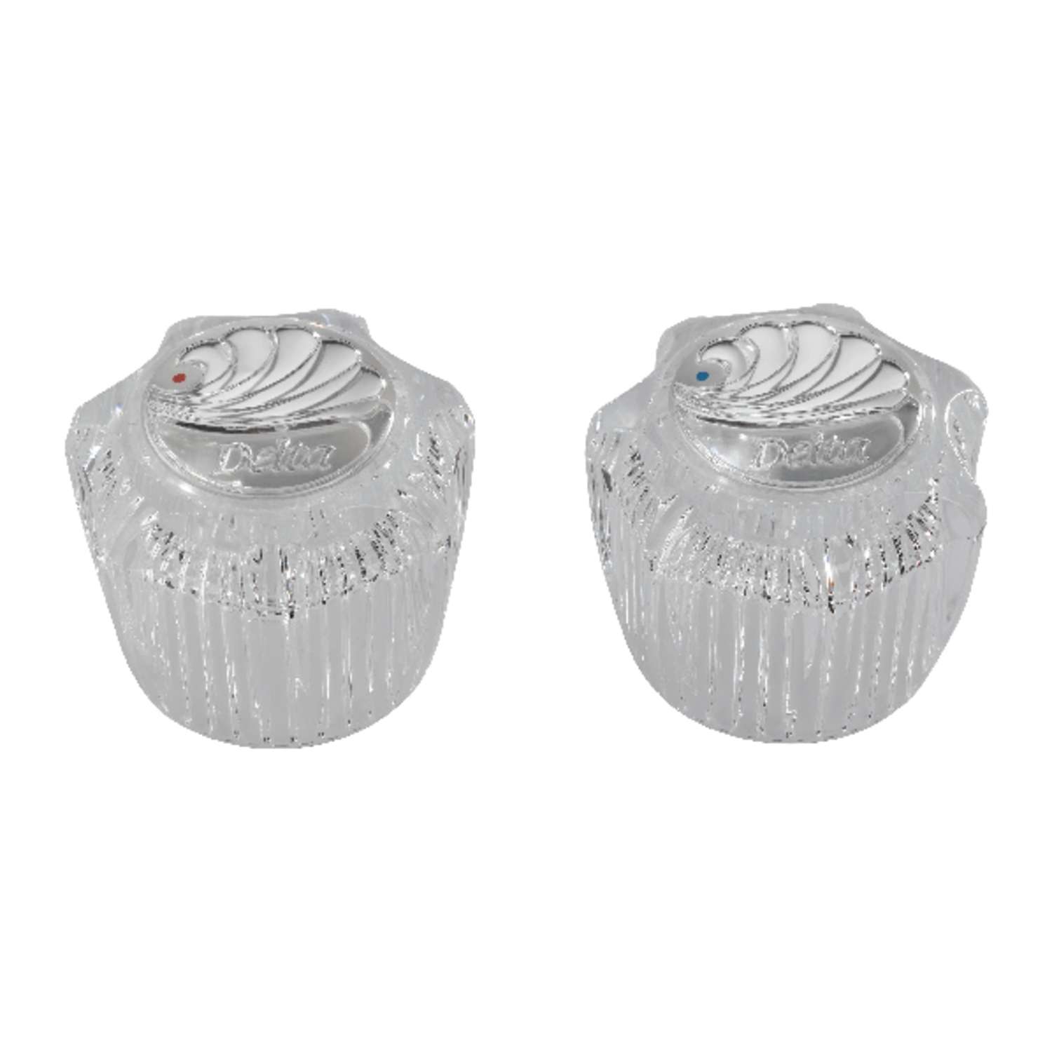 Delta Knob Clear Acrylic Hot and Cold Handles For Delta Faucets Ace