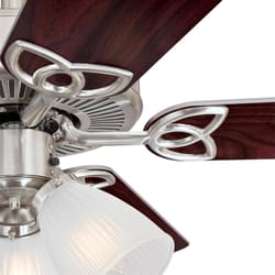 Westinghouse Vintage 52 in. Brushed Nickel Brown LED Indoor Ceiling Fan