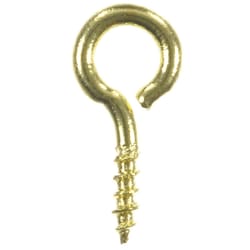 Ace 1/16 in. D X 7/16 in. L Polished Brass Screw Eye 4 lb. cap. 7 pk