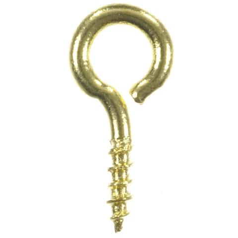 7/16 Screw Eyes, Brass Plated