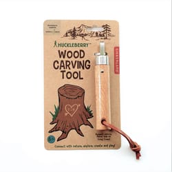 Kikkerland Huckleberry Wood Carving Tool Brown