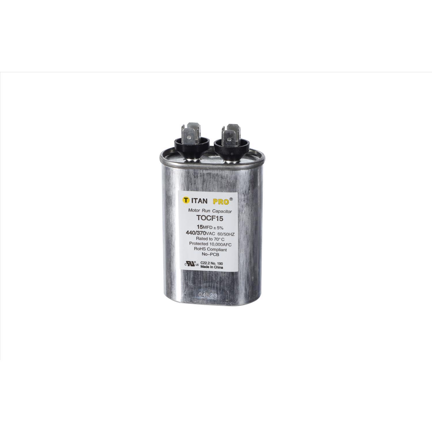 【超レア】RUNWELL TITAN15D 【One life cycle】 Titan Pro Oval Motor Run Capacitor, 15 Microfarad Rating