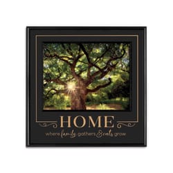 P Graham Dunn 19.25 in. H X 1 in. W X 19.25 in. L Black MDF Home Where Family Gathers & Roots Grow W