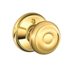 Schlage Georgian Bright Brass Dummy Knob Right or Left Handed