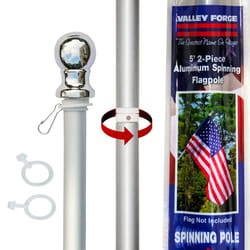 Anley 35 inch Wooden Banner Pole - Horizontal Flag Hanger House Flagpoles