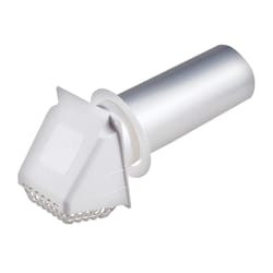 Deflect-O Jordan 14.75 in. L X 4 in. D Silver/White Aluminum/Plastic Vent Dryer Hood