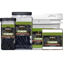 Screw Products, Inc. YUKON #16 in. X 10 in. L Hex Black Steel Lag Screw 1 pk