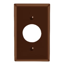 Leviton Brown 1 gang Plastic Outlet Wall Plate 1 pk