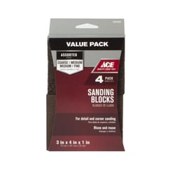 Ace 4 in. L X 3 in. W X 1 in. Assorted Grit Assorted Small Area Sanding Sponge