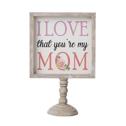 Glitzhome Happy Mother's Day Table Decor MDF/Solid Wood 1 pc