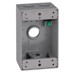 Sigma Engineered Solutions New Work 18.3 cu in Rectangle Metallic 1 gang Weatherproof Box Gray