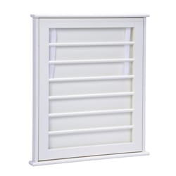 A&E Bath and Shower Axil VII White Towel Bar Cabinet Wood