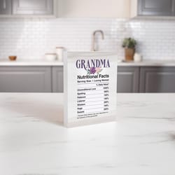 P Graham Dunn 7 in. H X 2 in. W X 6 in. L White Wood Grandma Nutritional Facts Word Block