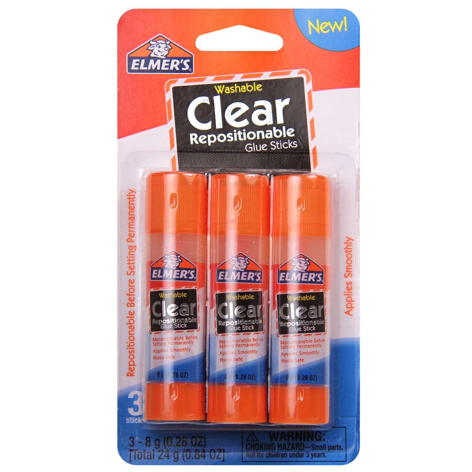 Elmer's 8 gram Glue Sticks Clear 3 pk - Ace Hardware