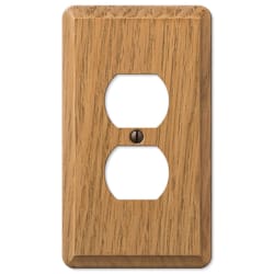 Amerelle Contemporary Brown 1 gang Wood Duplex Wall Plate 1 pk