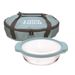 Anchor Hocking TrueFit Casserole Pan Light Blue 3 pc