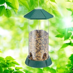 North States Village Wild Bird 2.25 lb Plastic Tube Bird Feeder 4 ports