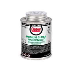 Oatey Clear Cement For PVC 8 oz