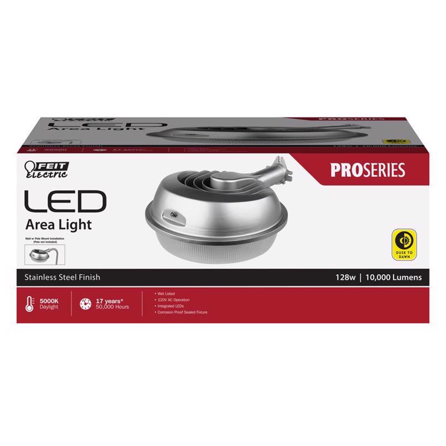 Feit LED Dusk to Dawn Hardwired LED Silver Area Light - Ace Hardware
