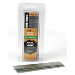 Bostitch 1-1/4 in. L X 18 Ga. Straight Strip Coated Brad Nails 1000 pk