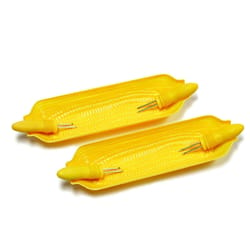 Chef Craft Yellow Plastic Corn Dishes