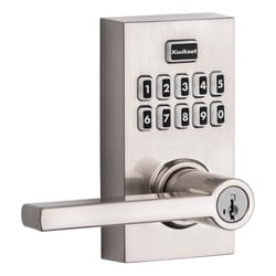 Kwikset SmartKey Satin Nickel Metal Electronic Touch Pad Entry Lever