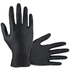 SAS Safety Derma-Pro Nitrile Disposable Gloves Large Black Powder Free 100 pk