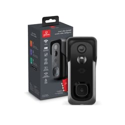 Globe Electric Wi-Fi Smart Home Black/Gray ABS/Polycarbonate Wireless Smart-Enabled Video Doorbell