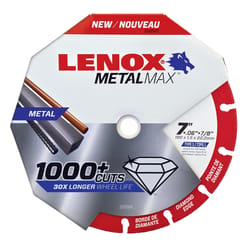 Lenox MetalMax 7 in. D X 7/8 in. Diamond/Metal Cut-Off Wheel 1 pc
