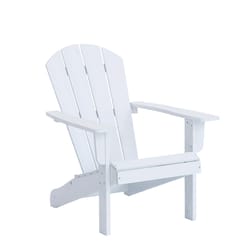 Living Accents Faux White Wood Frame Adirondack Chair