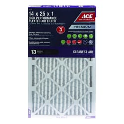 Ace 14 in. W X 25 in. H X 1 in. D Synthetic 13 MERV Pleated Air Filter 1 pk