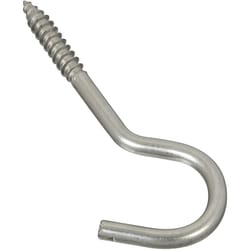 National Hardware Silver Stainless Steel 4-1/4 in. L Screw Hook 50 lb 1 pk